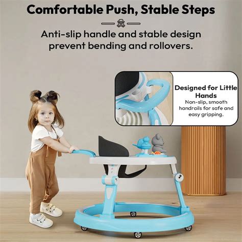 Infant Walker with Wheels - Multi-functional Push Baby Walker