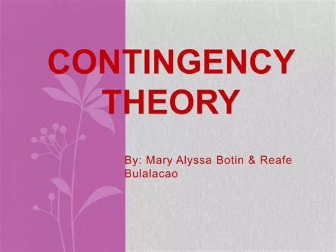 Image result for Contingency theory Applications