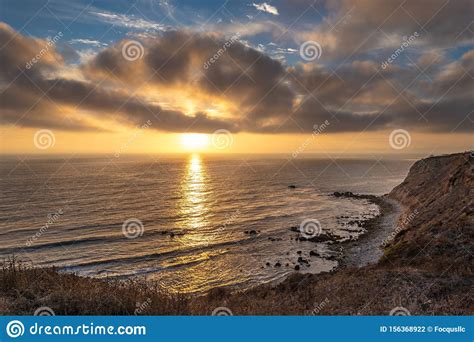 Vicente Bluffs Reserve at Sunset Stock Photo - Image of cloudscape ...
