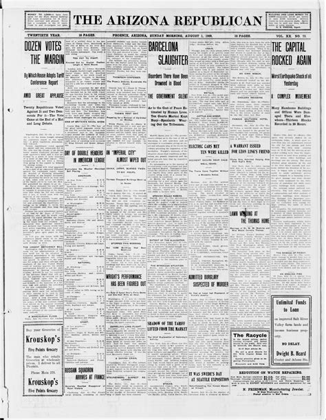 Arizona Republican, 1909-08-01 | Arizona Memory Project