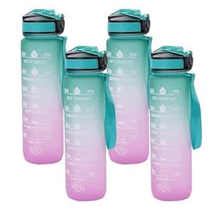 Buy Kuber Industries Motivational Water Bottle with Time Marker ...