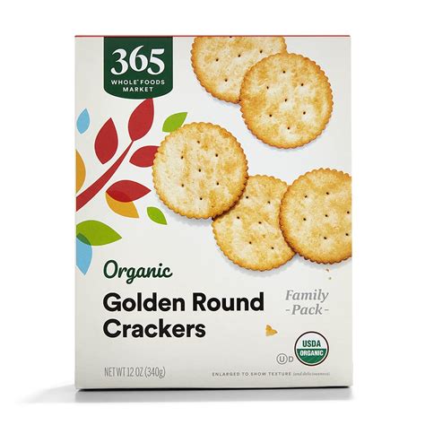 Amazon.com: 365 by Whole Foods Market, Organic Golden Round Crackers ...