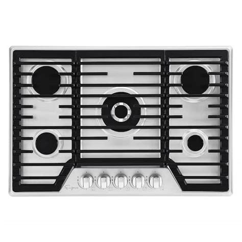 Buy 30 in. Built-In Gas Cooktop in Stainless Steel with 5 Burners Gas ...