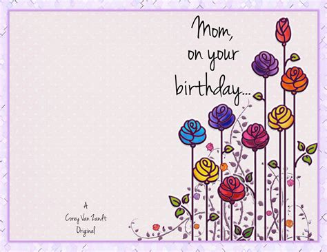Mom Printable Birthday Cards