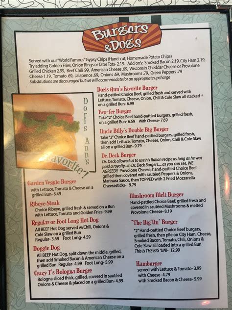 Menu at The Shiny Diner restaurant, Cary