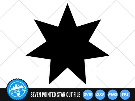 Seven Pointed Star SVG Files Star SVG Cut Files Star - Etsy UK