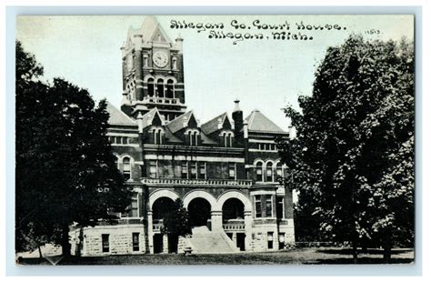 c1910 Allegan County Court House Michigan MI Unposted Antique Postcard ...