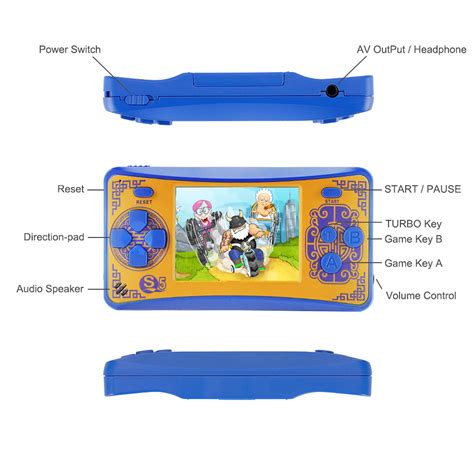 JJFUN Retro Handheld Game Console for Kids, Built-in 220 Classic Games ...