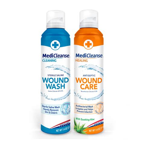 Snapklik.com : MediCleanse First Aid Sterile Saline Wound Wash And ...