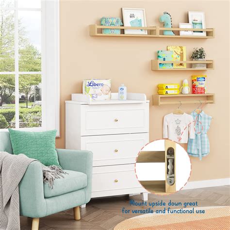 Snapklik.com : Forbena Natural Wood Nursery Bookshelves For Wall, 24 ...