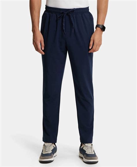 Buy Recycled Microfiber Elastane Stretch Trackpant with Zipper Pockets ...
