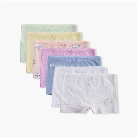 Buy Juniors Caticorn Print Boyshorts with Bow Detail - Set of 7 from ...