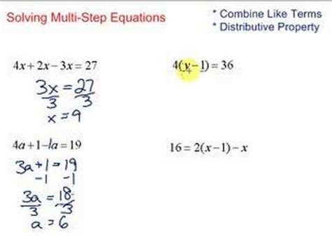 Image result for Math Antics Solving Multi-Step Equations