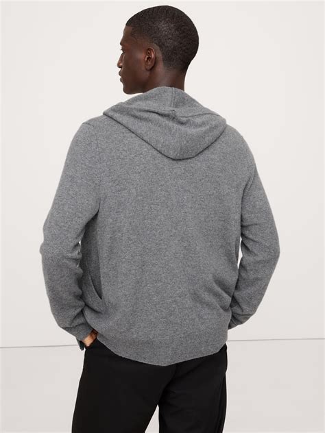 Wool-Cashmere Sweater Hoodie | Banana Republic