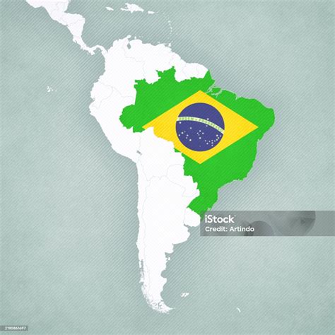 Map Of South America Brazil Stock Illustration - Download Image Now ...