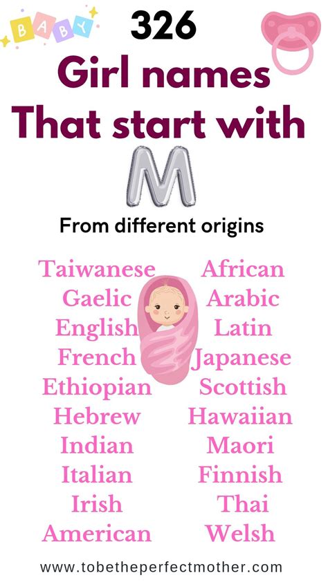 Female Names That Start With M at Jamie Gibb blog