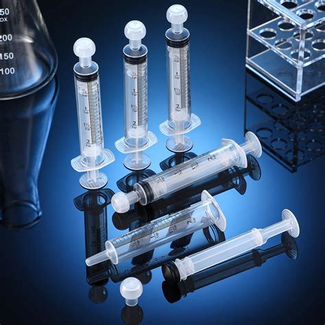 Buy 12 Pack Plastic Syringe with Cap Oral Syringe Measuring Syringe ...