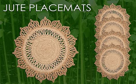 Buy Bengal Handicrafts & Handlooms Braided Jute Placemats, 12 Inch ...