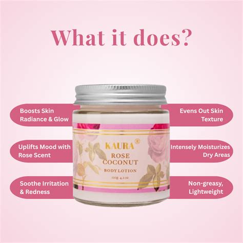 Kaura Rose Coconut Body Lotion Reduces Dryness & Super Moisturising