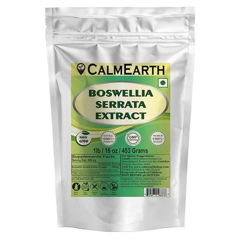 CALM EARTH Boswellia Serrata Extract 75% Powder Indian frankincense ...