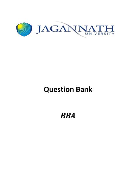 BBA 102 Financial Accounting: Comprehensive Question Bank - Studocu