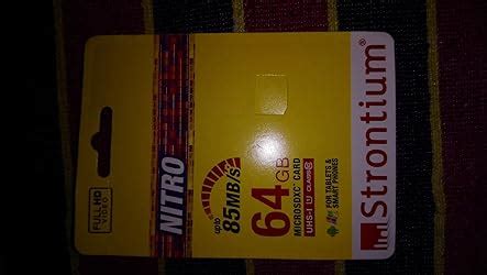 Strontium Nitro 64GB 85MB/s UHS-1 Class 10 MicroSDXC Memory Card ...