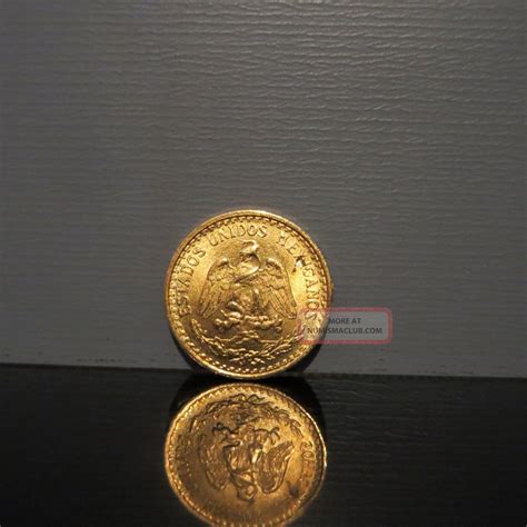 1945 Mexico Gold Dos Pesos Coin Mexican Currency 90 Gold