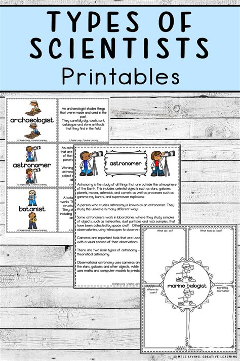 Types of scientists printables – Artofit