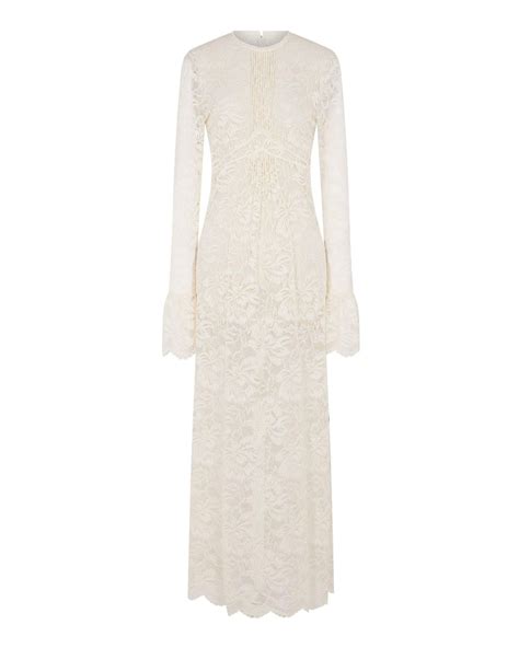 Rabanne Lace Maxi Dress in White | Lyst