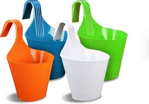 10club Planters for Home & Balcony (8-inch) Single Hanging Garden Pots ...