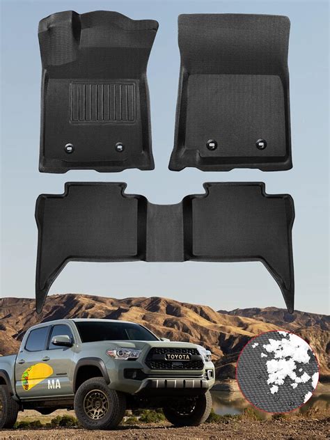 for Toyota Tacoma Floor Mats 2023 2022 2021 2020 2019 2018 (Double Cab ...