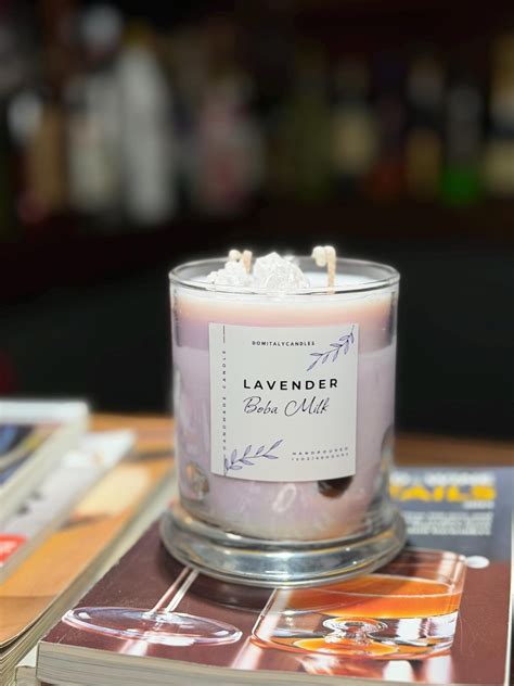 Lavender Boba Milk Soy Wax Candle, Creamy Floral Scent (12 OZ) - Etsy