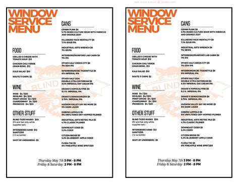 Online Menu of Blind Tiger Ale House Restaurant, New York, New York ...