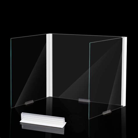 Buy ACXZ Freestanding Tri-fold Desktop Sneeze Guard Shield with U ...