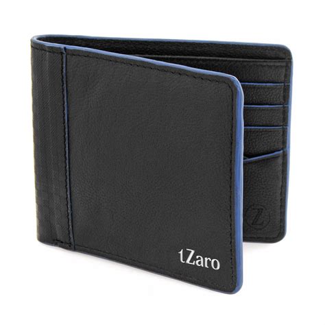 Buy tZaro Pure Leather Men's Wallet (Black & Blue) at Amazon.in