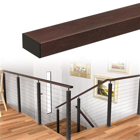 Muzata 6'6 Aluminum Handrail Flat Handrail Walnut India | Ubuy