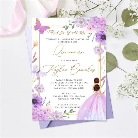 Invitations Templates For Quinceaneras In Spanish at Ella Hogarth blog