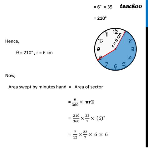 The length of the minute hand of a clock is 6cm. Find area swept by it