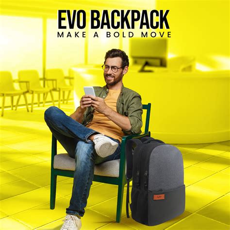 Evo Laptop Backpack Black & Grey – Skybags