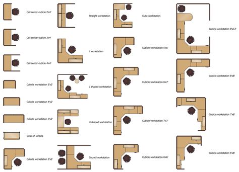Office Cubicle Layout Templates
