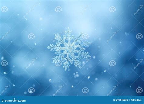 One Lone Snowflake Separating Itself from a Flurry Stock Photo - Image ...