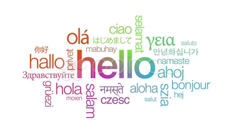 Hello in Different Languages | Stock Video | Pond5