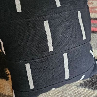 Buy Authentic Mudcloth Pillow, Vintage Mali Bogolan, Off-white/cream ...