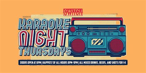 Karaoke Night Thursdays at Switch, SWITCH Pop-Up Bar, Richmond, 2 ...