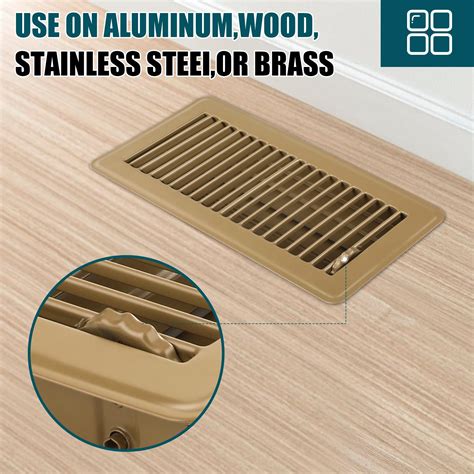 Snapklik.com : Floor Register 4x10, 2 Pack Brown Floor Vent Covers ...