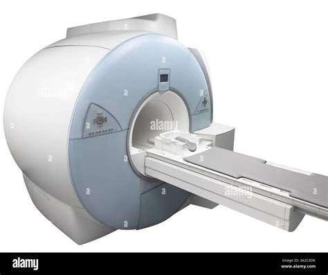 MRI Scanner - Magnetic resonance imaging machine isolated on white background. Medical ...