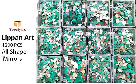 Buy Teraiya's 12 Shape Mirrors for Lippan Art| Craft Work |Mandala Art ...