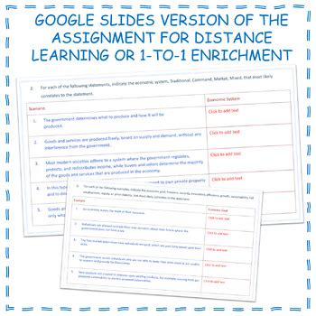 Economic Systems Worksheet 的图像结果