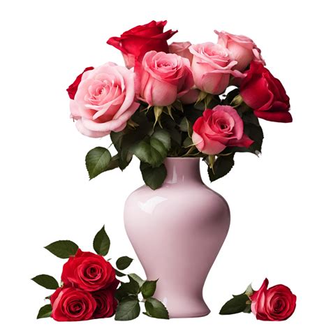 Red, Pink Roses In Vase Free Stock Photo - Public Domain Pictures