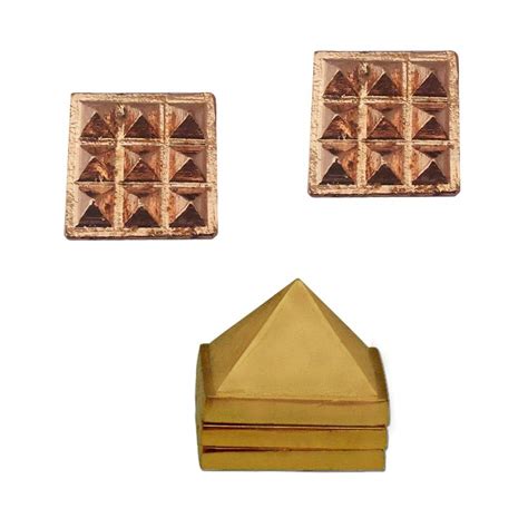 Buy Divya Mantra Vastu Wish Multilayered 1" Zinc Pyramid-Golden & 2 ...